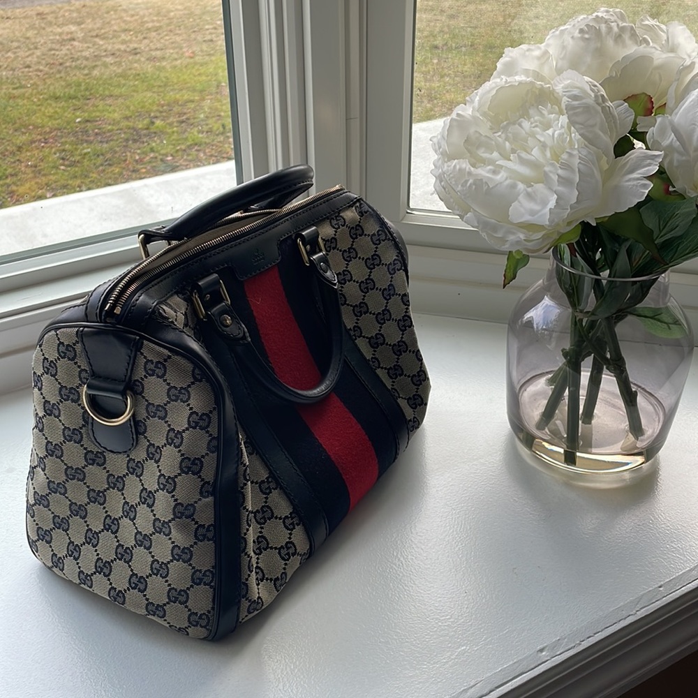 Gucci top handle bag - navy blue - Picture 2 of 3